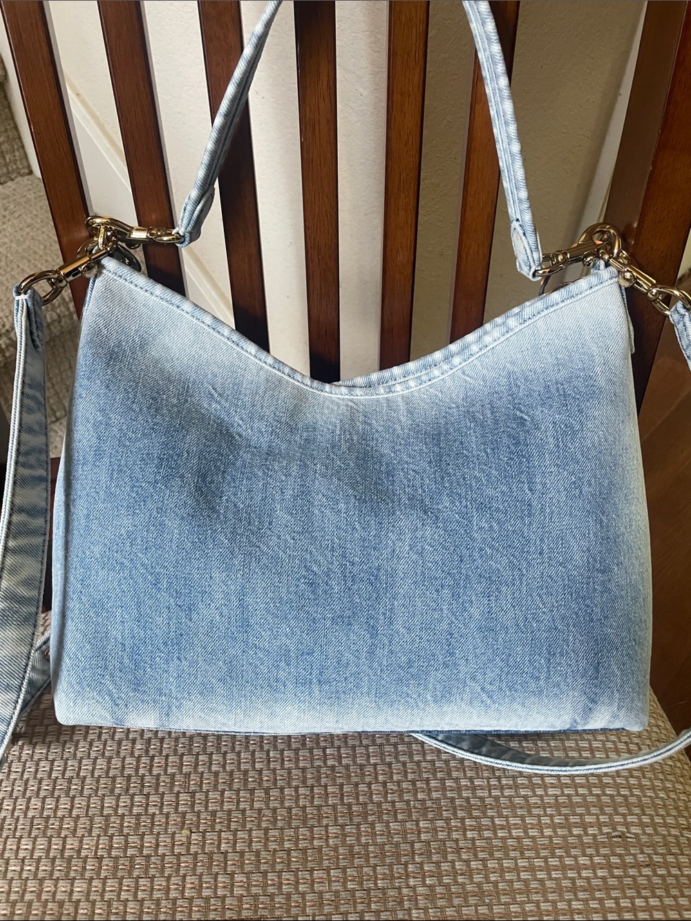 Coach Loved Denim Laurel Shoulder Bag with Pink Tag and Orange Star Charm NWOT - Picture 4 of 7